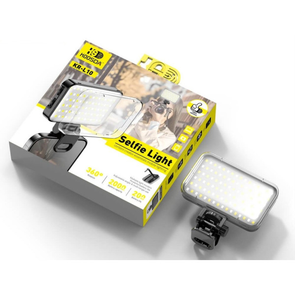 Iluminare pentru selfie Koosda KR-L10 Selfie Light 2000mAh [Black]
