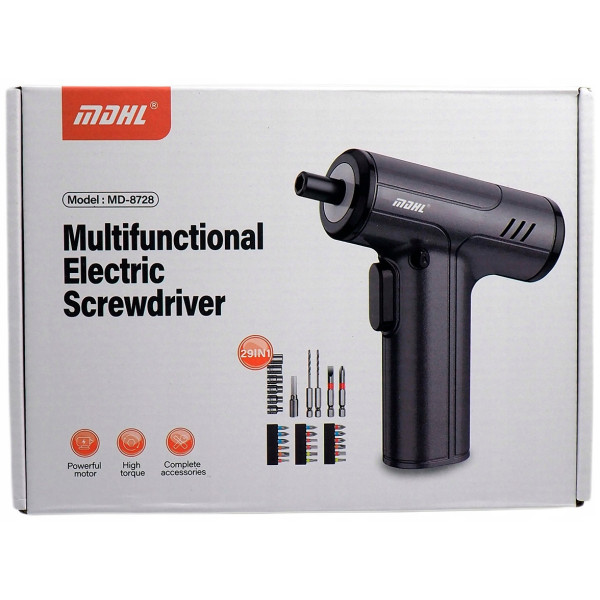 Аккумуляторная электро-отвёртка OEM Multifunctional Electric Screwdriver md-8728 [Black]