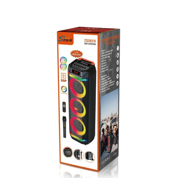 Boxa portabila OEM ZQS8316 speaker [Black]