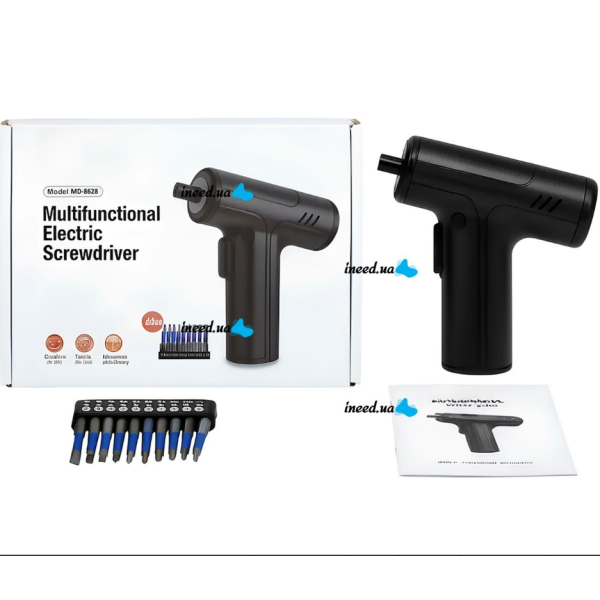 Аккумуляторная электро-отвёртка OEM Multifunctional Electric Screwdriver md-8628 [Black]