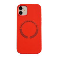 Husa Screen Geeks Magsafe Liquid Silicone Apple iPhone 12 [Red]