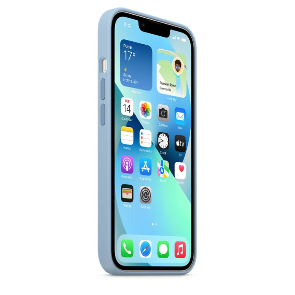 Husa Screen Geeks Magsafe Silicone Case Iphone 13 Pro Max [Blue-Fog]