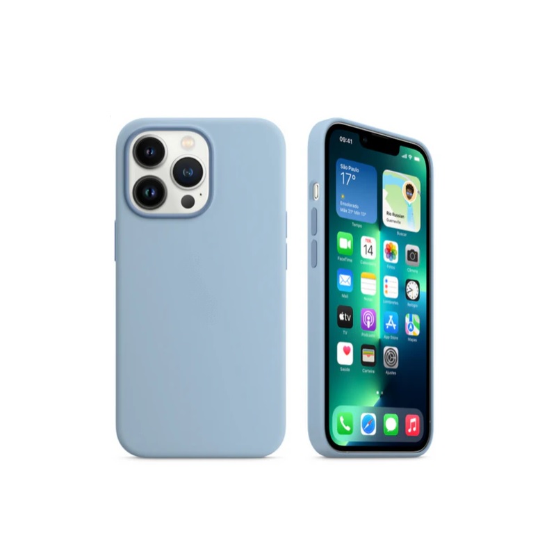 Husa Screen Geeks Magsafe Silicone Case Iphone 13 Pro [Blue-Fog]
