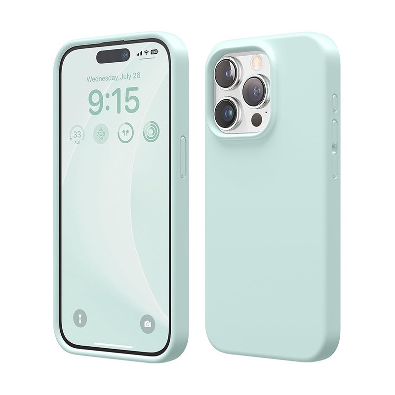 Чехол Screen Geeks Magsafe Silicone Case Iphone 15 Pro [Soft-Mint]