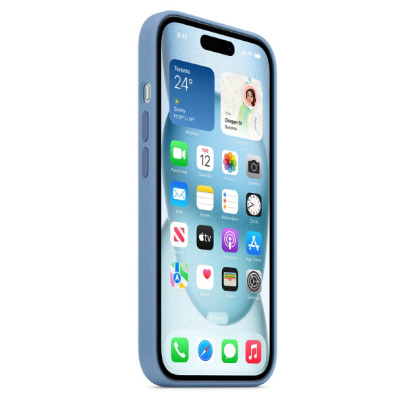 Husa Screen Geeks Magsafe Silicone Case Iphone 15 [Winter-Blue]