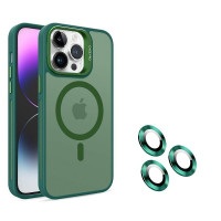 Чехол Screen Geeks Magsafe+Lens Iphone 13 Pro Max [Green]