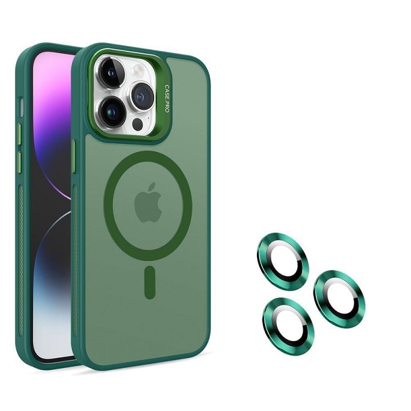 Husa Screen Geeks Magsafe+Lens Iphone 13 Pro Max [Green]
