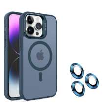 Husa Screen Geeks Magsafe+Lens Iphone 15 Pro Max [Blue]