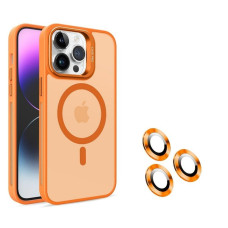 Husa Screen Geeks Magsafe+Lens Iphone 15 Pro Max [Orange]