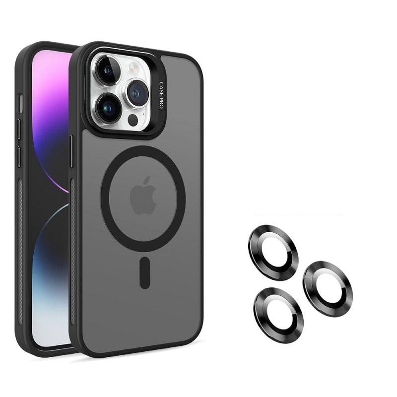Husa Screen Geeks Magsafe+Lens Iphone 15 Pro [Black]