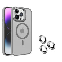 Чехол Screen Geeks Magsafe+Lens Iphone 15 Pro [Grey]