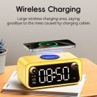 Ceas de masa Wekome Beluga D6 Dream Weaver 4 in 1 (time, speaker, wireless charger, radio) [Yellow]