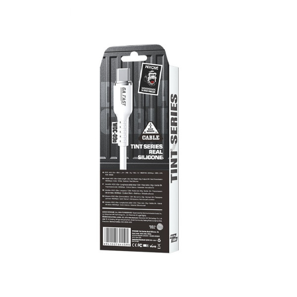 Cablu Wekome WDC-09a Tint Type-C (6A) [White]