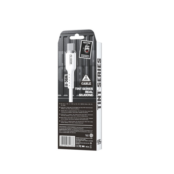 Cablu Wekome WDC-11 Tint USB-C to USB-C (100W) [Yellow]
