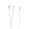 Кабель Wekome WDC-176 Cable, 2 in 1, 100W (Type C to Type C & Lithning) [White]