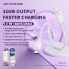 Кабель Wekome WDC-176 Cable, 2 in 1, 100W (Type C to Type C & Lithning) [White]