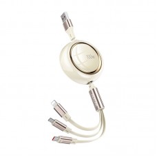 Cablu Wekome WDC-18 Star 3in1 (100W) [Beige]