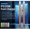 Кабель Wekome WDC-187 Wingle Series Fast Charging Cable PD 20W Type C-Lithtning  [Orange]