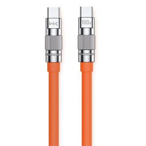 Cablu Wekome WDC-188 Wingle Series Fast Charging Cable 100W Type C to Type C [Orange]