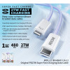 Cablu Wekome WDC-21 Original PD27W Super Fast Charging Data Cable Type C to Lithning [Blue]