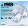 Cablu Wekome WDC-21 Original 65W Super Fast Charging Data Cable Type C to Type C [Purple]