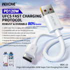 Cablu Wekome WDC-22 Origin All-Compatible 120W Super Fast Charging Data Cable USB-A to Type-C [White]