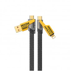 Cablu Wekome WDC-25 Mecha Gen 4in1 (65W+PD27W) [Yellow]