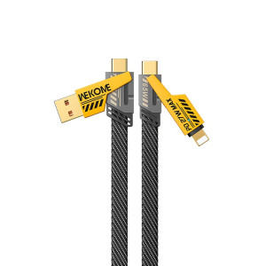 Cablu Wekome WDC-25 Mecha Gen 4in1 (65W+PD27W) [Yellow]