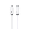 Cablu Wekome WDC-28 Elastic USB-C to USB-C (PD65W) [White]