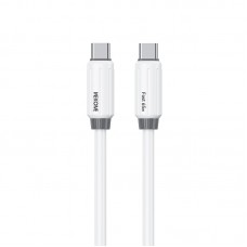 Cablu Wekome WDC-28 Elastic USB-C to USB-C (PD65W) [White]