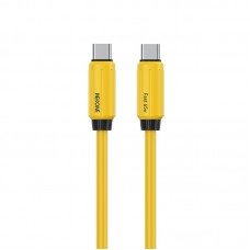 Cablu Wekome WDC-28 Elastic USB-C to USB-C (PD65W) [Yellow]