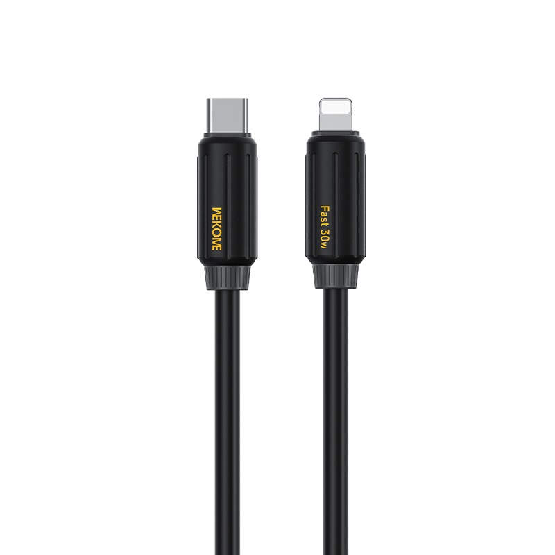 Cablu Wekome WDC-29 Elastic USB-C to Lighting (PD30W) [Black]