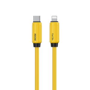 Cablu Wekome WDC-29 Elastic USB-C to Lighting (PD30W) [Yellow]