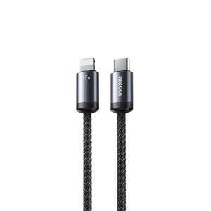 Cablu Wekome WDC-33 Raython Gen2 PD35W Super Fast Charging Data Cable Type C to Lithning [Black]