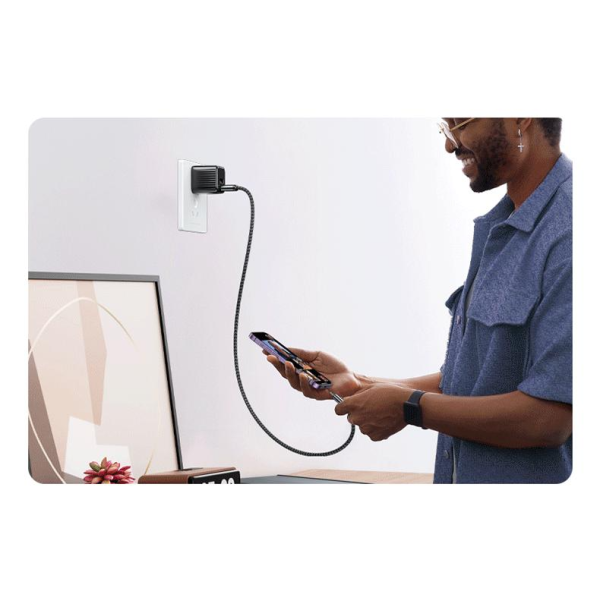 Cablu Wekome WDC-33 Raython Gen2 PD35W Super Fast Charging Data Cable Type C to Lithning [Black]