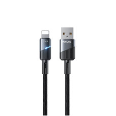 Cablu Wekome WDC-36i Raython Series Intelligent Power-off Super Fast Charging USB-A to Lithning C [Black]