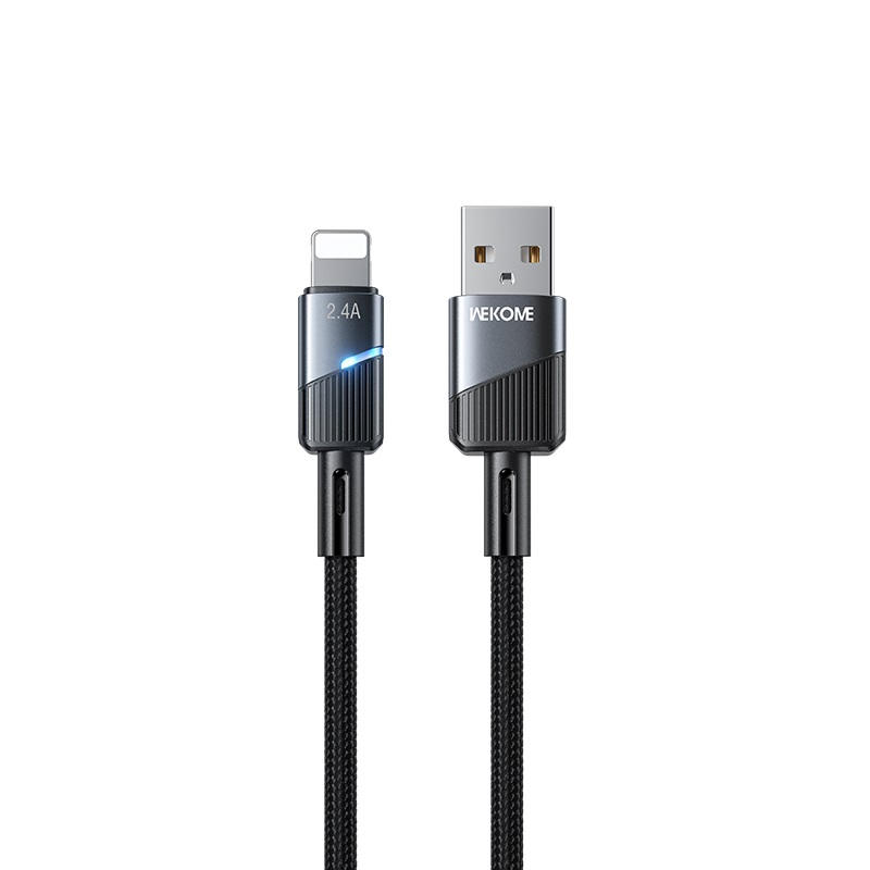 Cablu Wekome WDC-36i Raython Series Intelligent Power-off Super Fast Charging USB-A to Lithning C [Black]