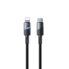 Cablu Wekome WDC-37 35W Raython Series Intelligent Power-off Super Fast Charging Type C to Lithning [Black]