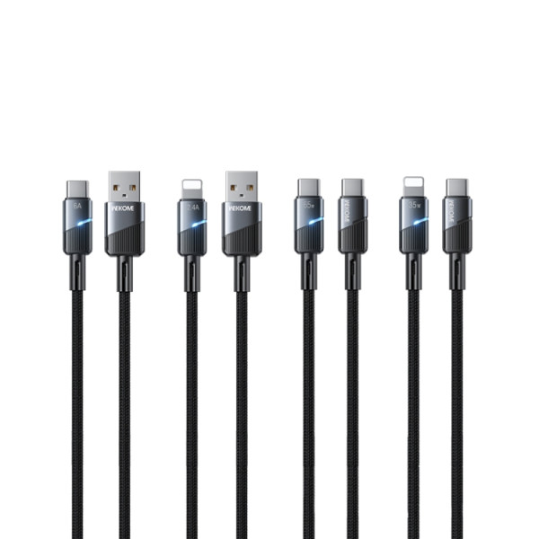 Cablu Wekome WDC-38 65W Raython Series Intelligent Power-off Super Fast Charging Type C-Type C [Black]
