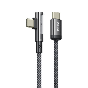 Cablu Wekome WDC-43 PD65W Raython Series Right-Angle Gaming Type C to Type C [Grey]