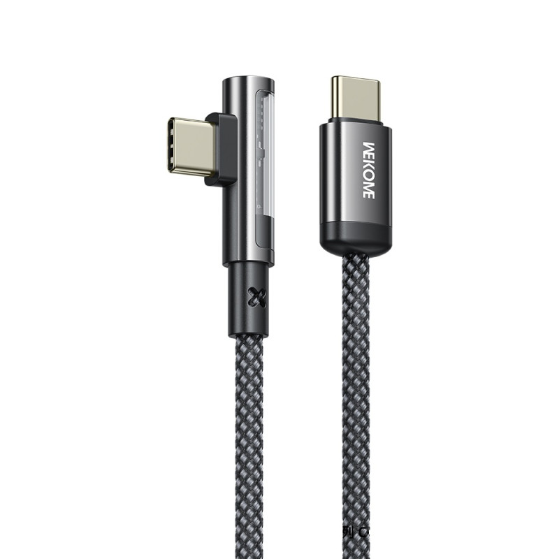Кабель  Wekome WDC-43 PD65W Raython Series Right-Angle Gaming Type C to Type C [Grey]