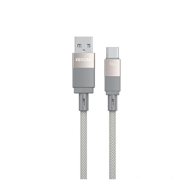 Cablu Wekome WDC-45 66W Magneto Series Super Fast Charging Magnetic Data Cable USB-A to Type C [Grey]