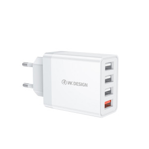 Incarcator Wekome WP-U125 4*USB (QC3.0 33W) [White]