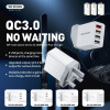 Incarcator Wekome WP-U125 4*USB (QC3.0 33W) [White]