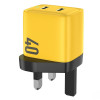 Încărcător de retea Wekome WP-U128 Charger GaN 40W C+C (EU) [Yellow]