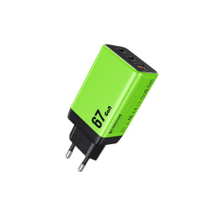 Зарядное устройство Wekome WP-U157 Keylour series GaN charger 67W A+2C (EU) [Green]