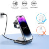 Incarcator wireless Wekome WP-U168 Pop Series Wireless Charger(3-IN-1 ) [Black]
