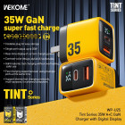 Incarcator Wekome WP-U25 Display GaN (35W) [Yellow]