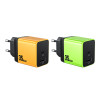 Incarcator Wekome WP-U36 EU Keylour 35W A+C GaN Charger [Yellow]