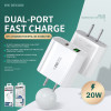 Зарядное устройство Wekome WP-U53 QC 3.0+PD20W [White]